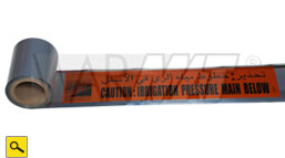 CAUTION: GAS MAIN BELOW